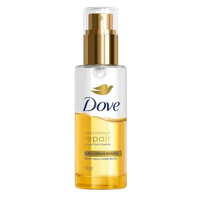 A imagem mostra o Óleo Capilar Bifásico Bond Intense Repair de Dove.