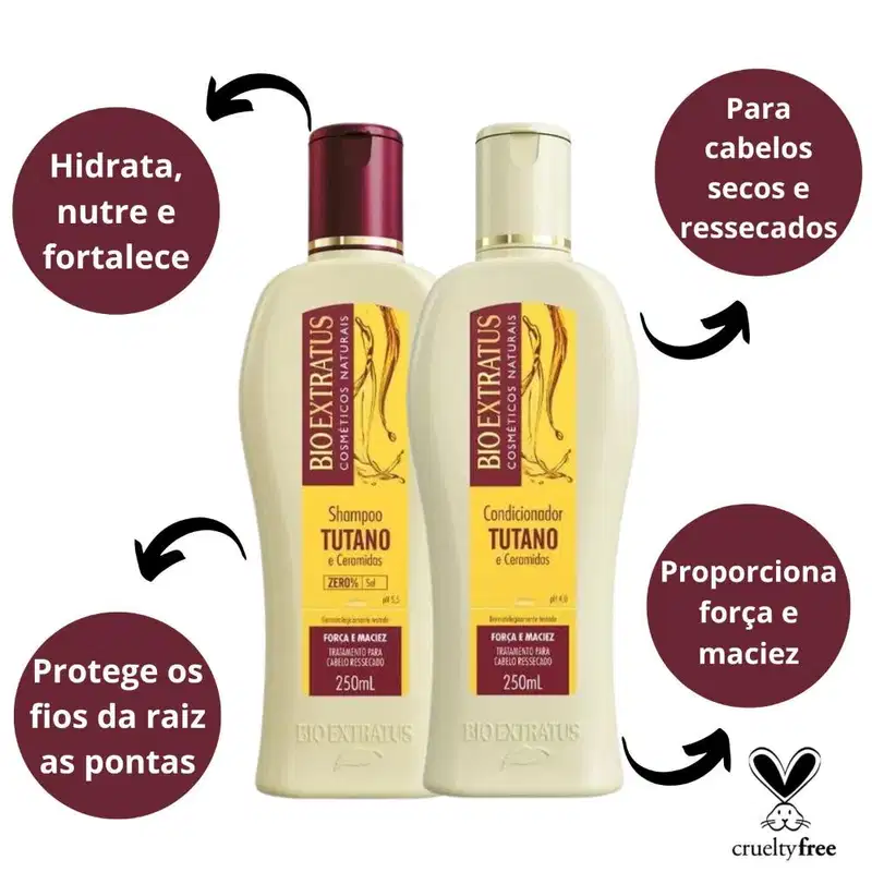 Shampoo + Condicionador Bio Extratus Tutano Força e Maciez 250ml