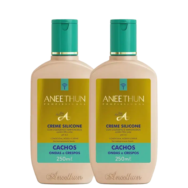 Kit 2 Cremes de Silicone Cachos Linha A Aneethun