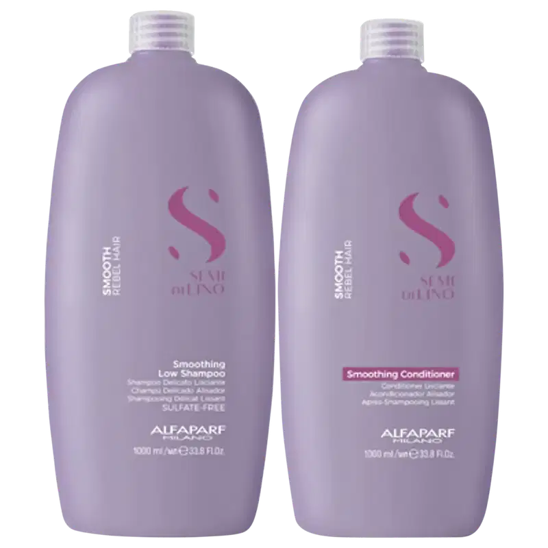 Kit Alfaparf Semi Di Lino Smooth Duo Essential, 2 produtos.