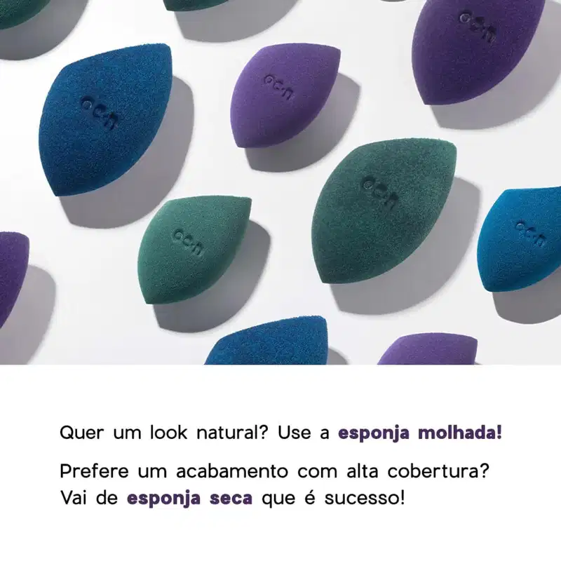 Océane Flat Blend Azul - Esponja de Maquiagem