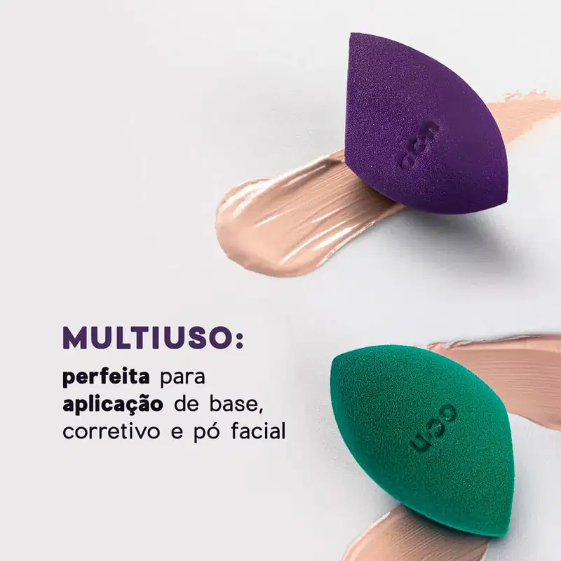Océane Flat Blend Roxa - Esponja de Maquiagem