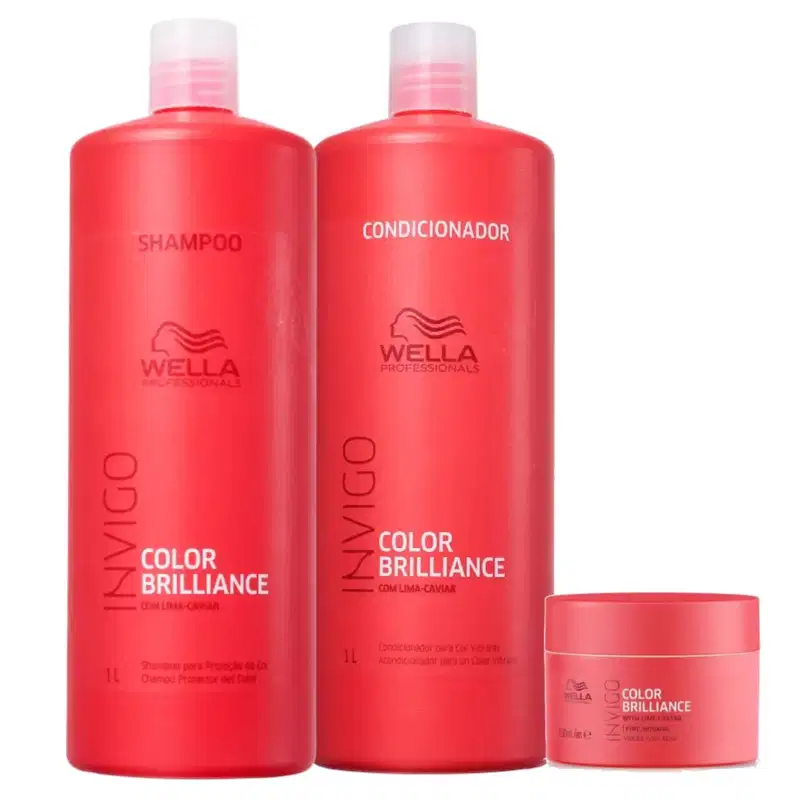 Kit Wella Professionals Invigo Color Brilliance Salon Care Essential (3 Produtos)