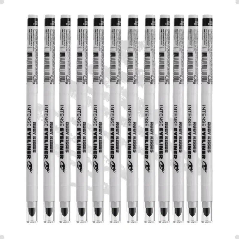 Kit Lápis Retrátil de Olhos Ruby Kisses Intense Eyeliner Egg Shells Com 12 RAE06BR