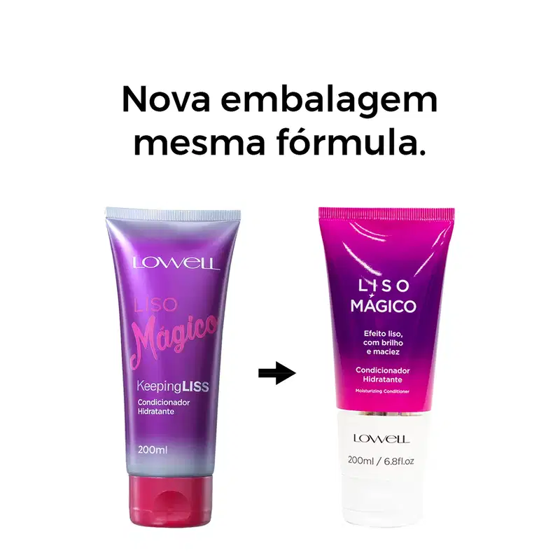 Lowell Liso Mágico Keeping Liss Shampoo Condicionador Spray e  Pour Toi Parfum Cabelo e Corpo (4 produtos)