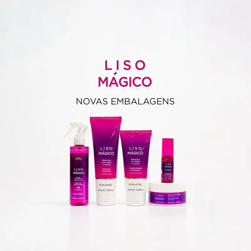 Lowell Liso Mágico Keeping Liss Shampoo Condicionador Spray e  Pour Toi Parfum Cabelo e Corpo (4 produtos)