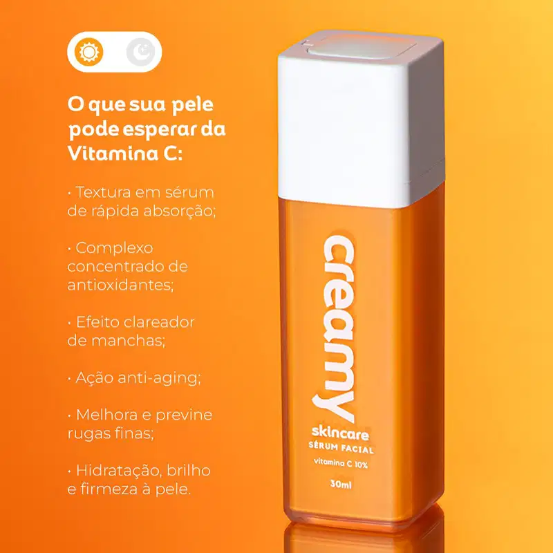 Kit Creamy Ácido Salicílico Solução Tônica Antiacne e Vitamina C Sérum Facial (2 produtos)