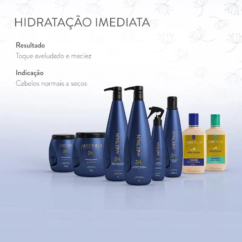 Kit Creme De Silicone E Mascara Aneethun 1 Litro 1Kg Linha A