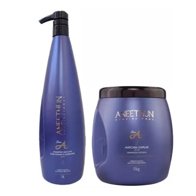 Kit Mascara 1Kg E Shampoo 1 Litro Aneethun Linha A
