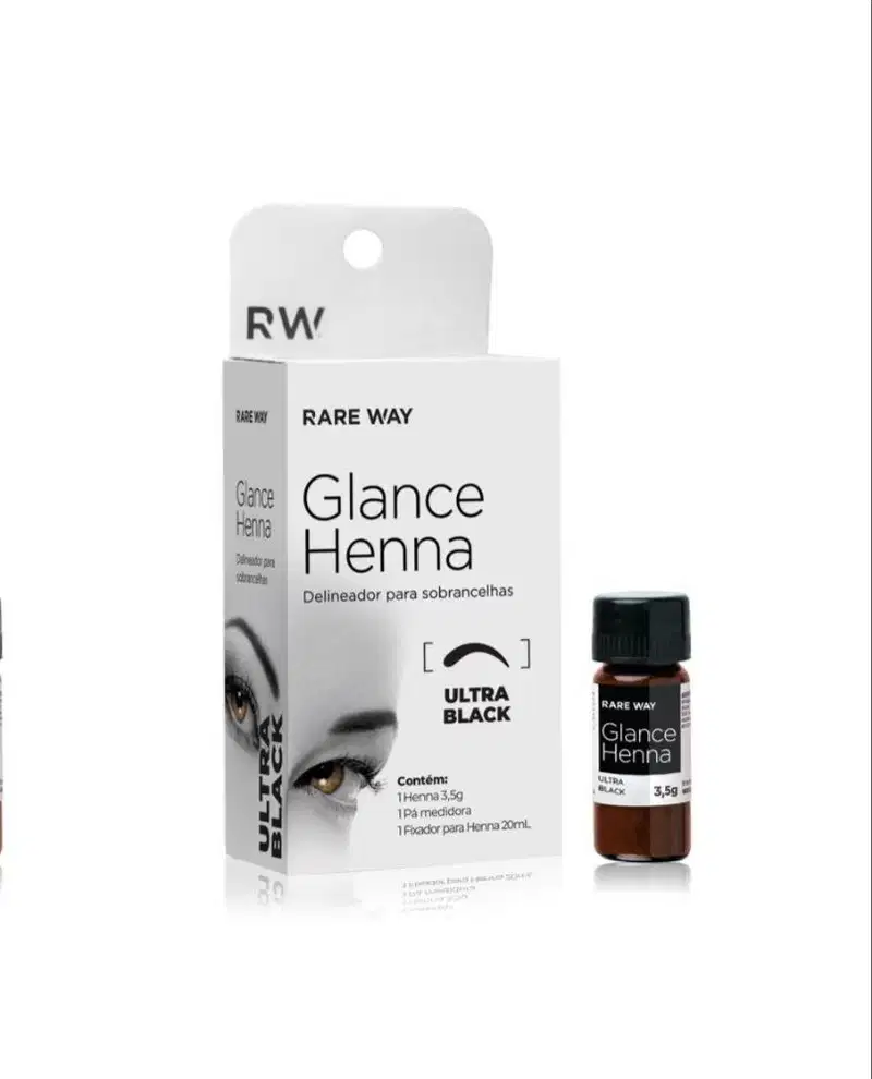 Henna para Sobrancelhas Glance Ultra Black Rare Way