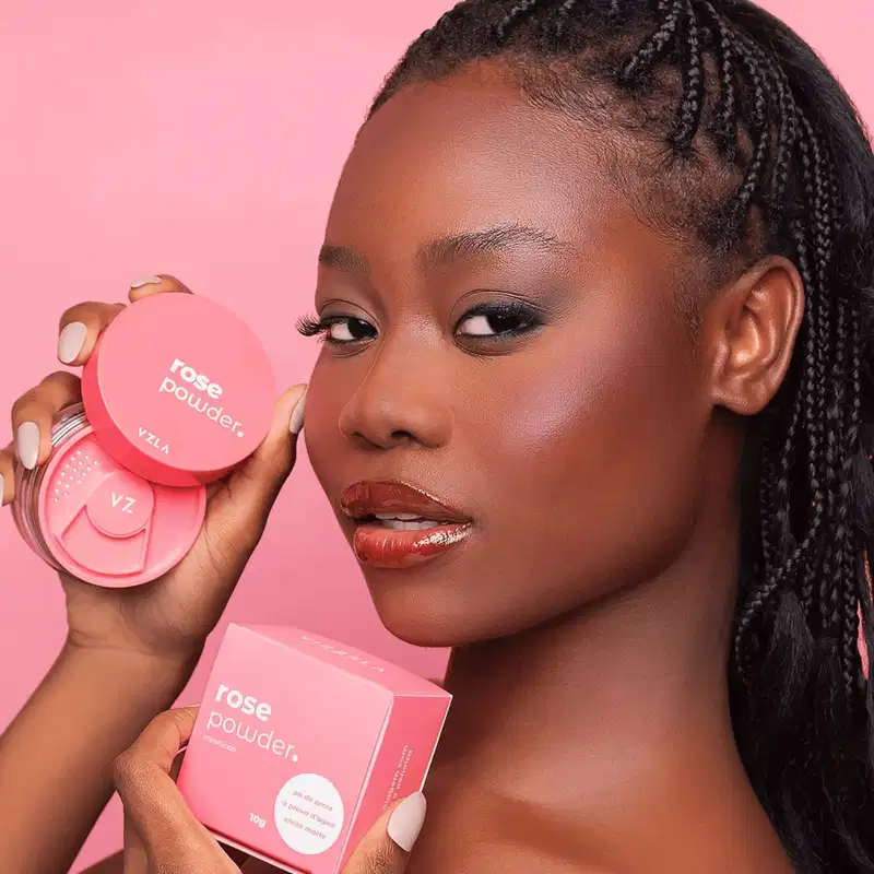 Vizzela Rose Powder - Pó Solto Facial Rosa 10g