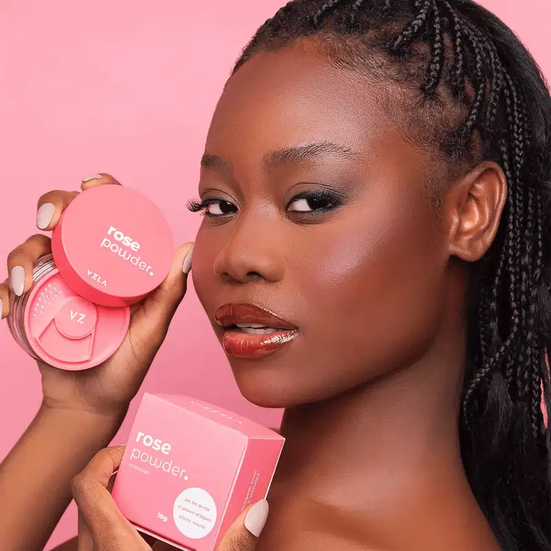 Vizzela Rose Powder - Pó Solto Facial Rosa 10g