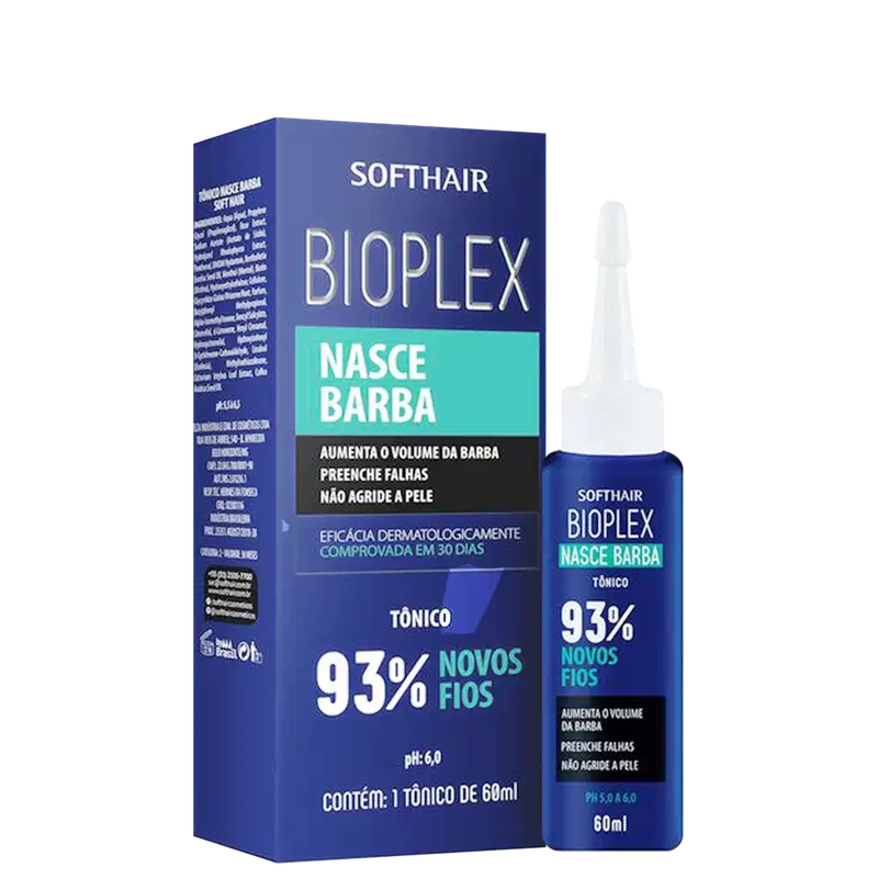Soft Hair Bioplex Nasce Barba - Tônico para Barba 60ml