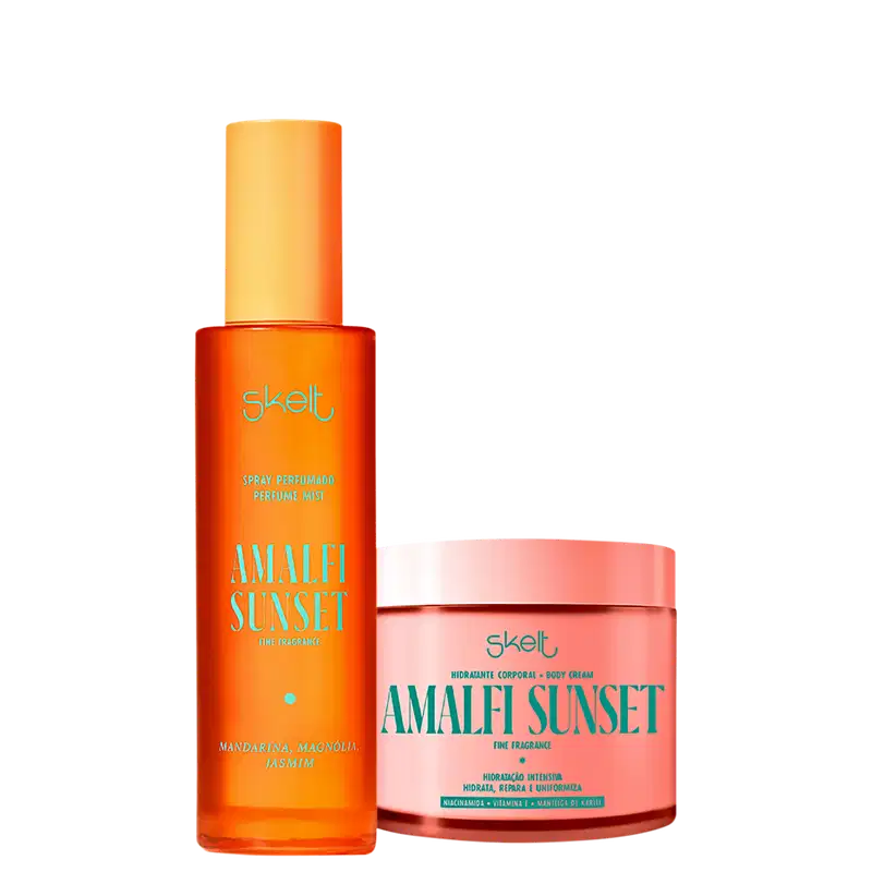 Kit Skelt Amalfi Sunset Hidratante Corporal e Spray Perfumado (2 produtos)