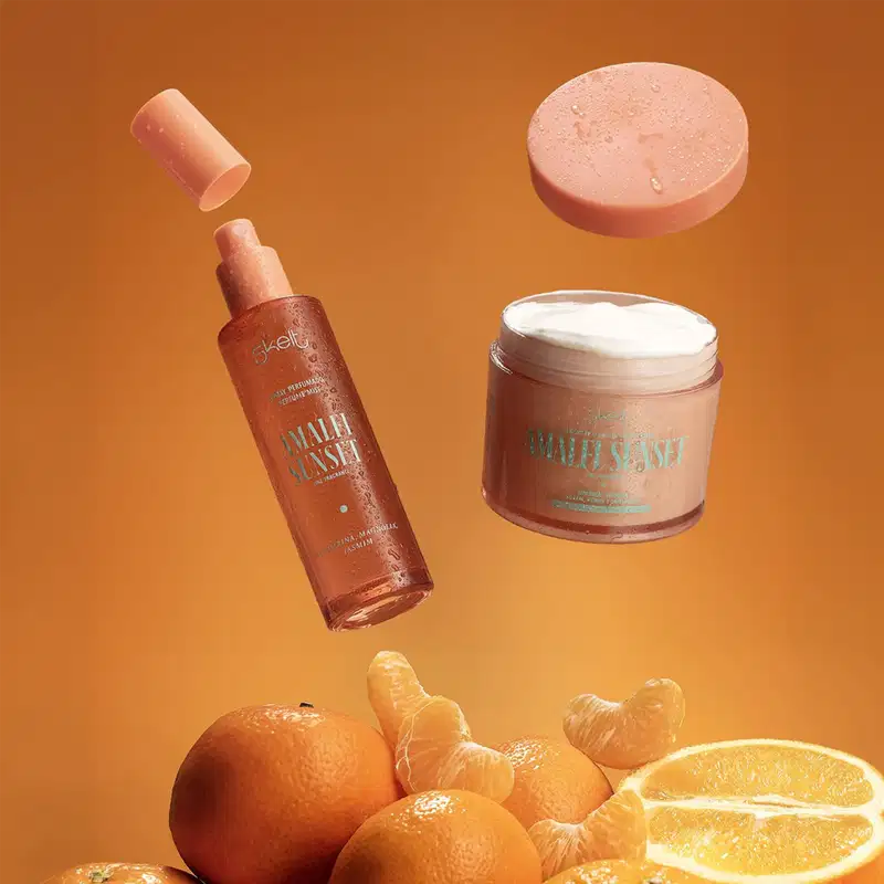 Kit Skelt Amalfi Sunset Hidratante Corporal e Spray Perfumado (2 produtos)