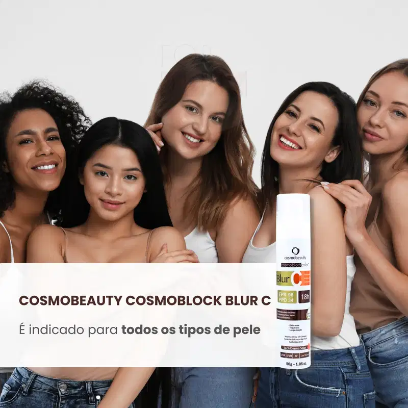 Cosmobeauty Blur C FPS 98 Vitamina C e Ácido Hialurônico Bronze - Protetor Solar 50g