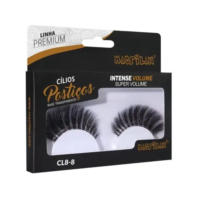Cílios Postiços Intense Volume - Macrilan - CL8-8
