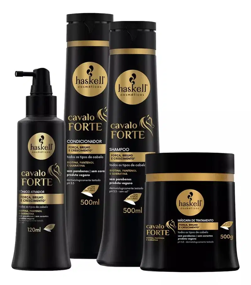 Kit Cavalo Forte Haskell Sh. Cond. Másc. 500g + Tônico 120ml