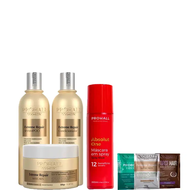 Prohall Kit Extreme Repair e Finalizador Absolut One 200ml