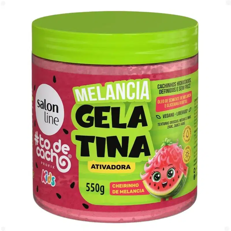 Kit Salon Line Kids 4 Gelatina: Melão, Maracujá, Uva e Melancia