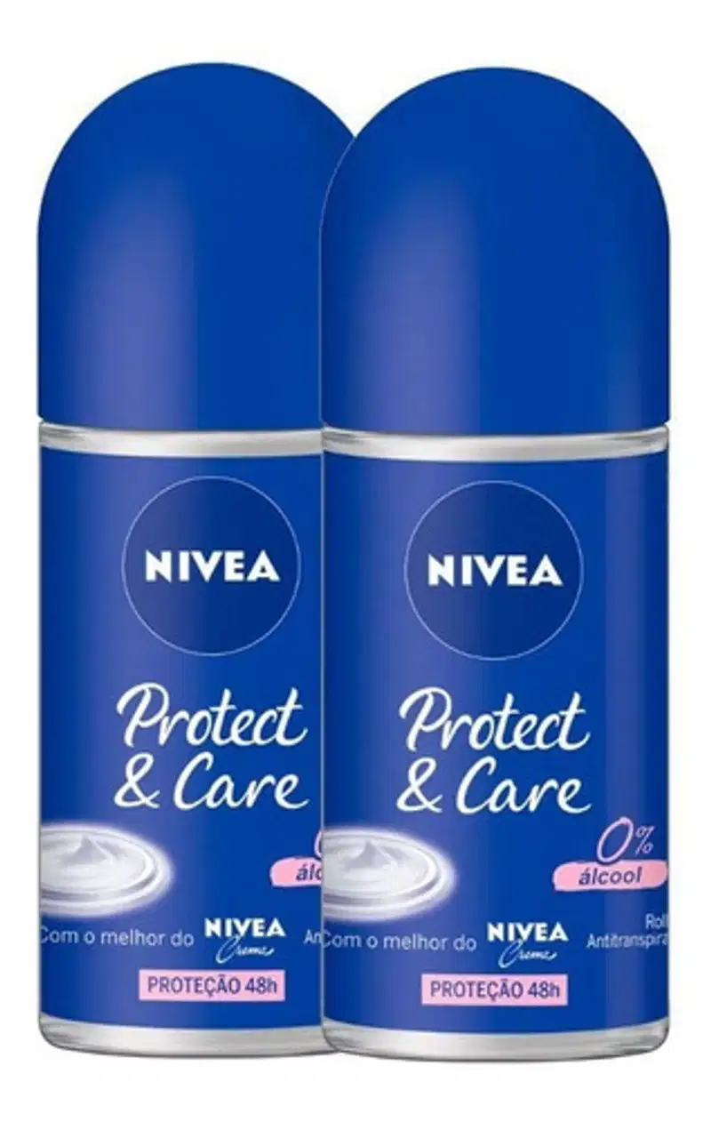 Kit 2 Desodorantes Roll On Protect & Care - 50ml