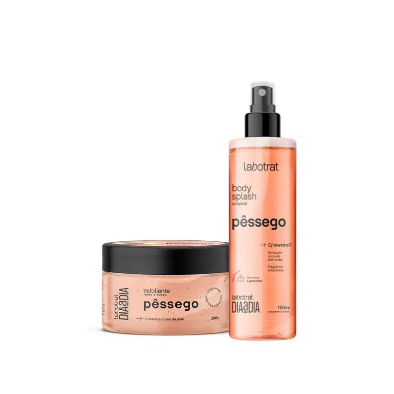 KIT ESFOLIANTE 300G + BODY SPLASH 190ML - LABOTRAT VERSÃO:PESSEGO