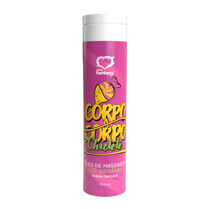 Óleo de Massagem Hot Corpo a Corpo Beijável Sexy Fantasy - Chiclete
