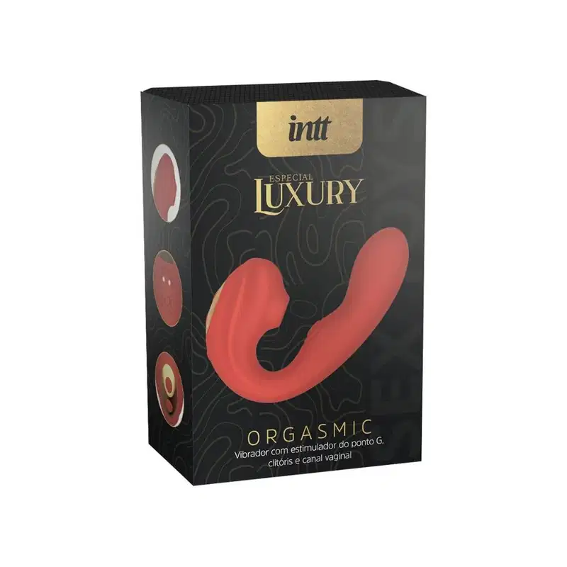 Orgasmic Vibrador de Ponto G e Sugador de Clitóris com Impulso Linha Luxury Intt