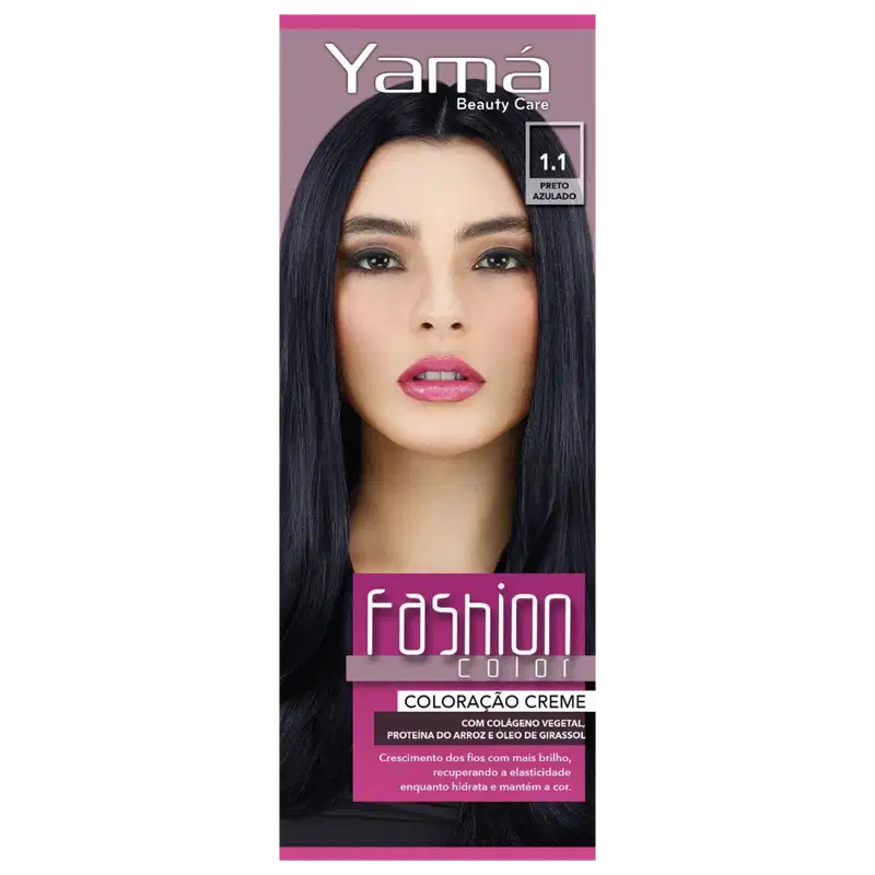 Yamá Beauty Care Fashion Color 1.1 Preto Azulado - Coloração 60g