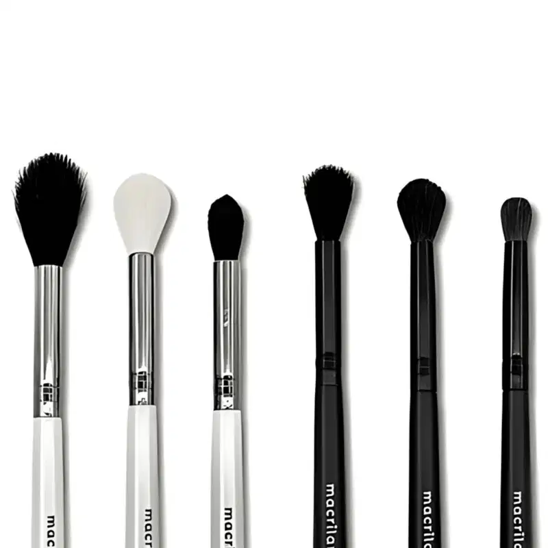 Kit WB500 com 6 pincéis Profissionais para esfumar e iluminar Macrilan