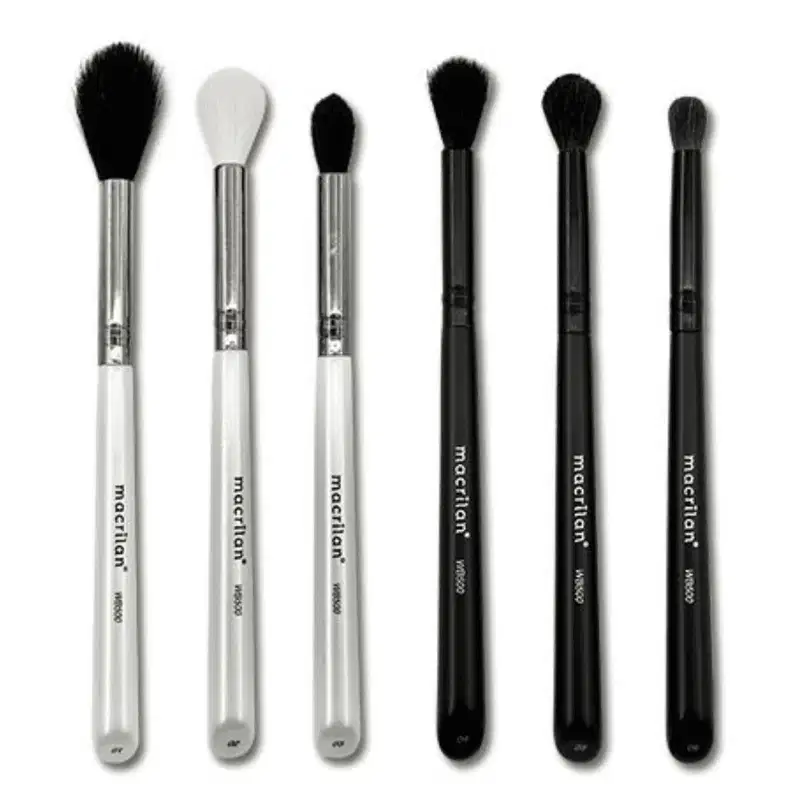 Kit WB500 com 6 pincéis Profissionais para esfumar e iluminar Macrilan