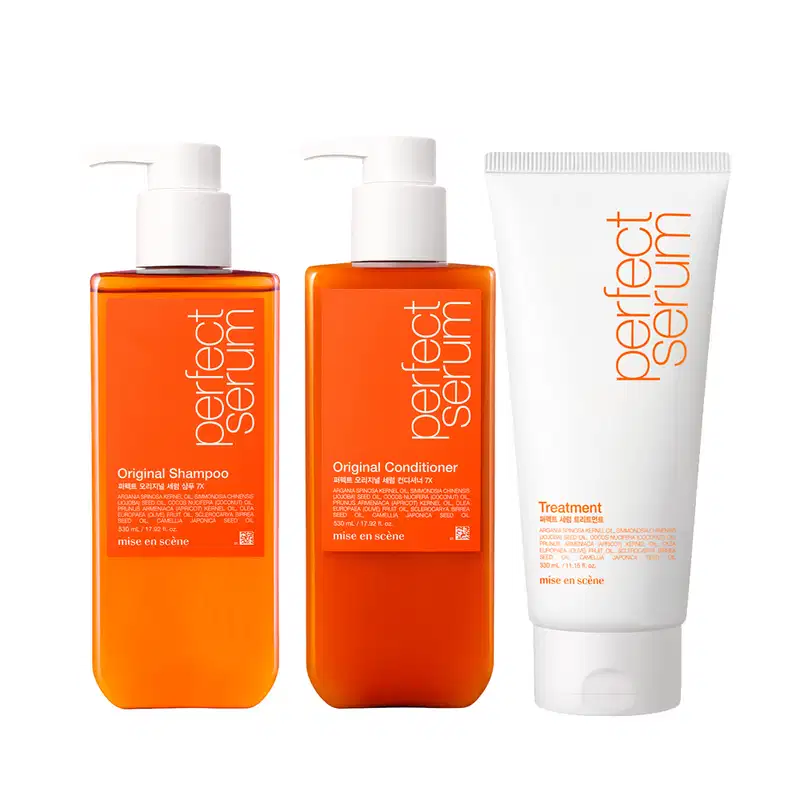 Mise en Scène - Perfect Serum Kit (Shampoo 530ml + Condicionador 530ml + Máscara 330ml)