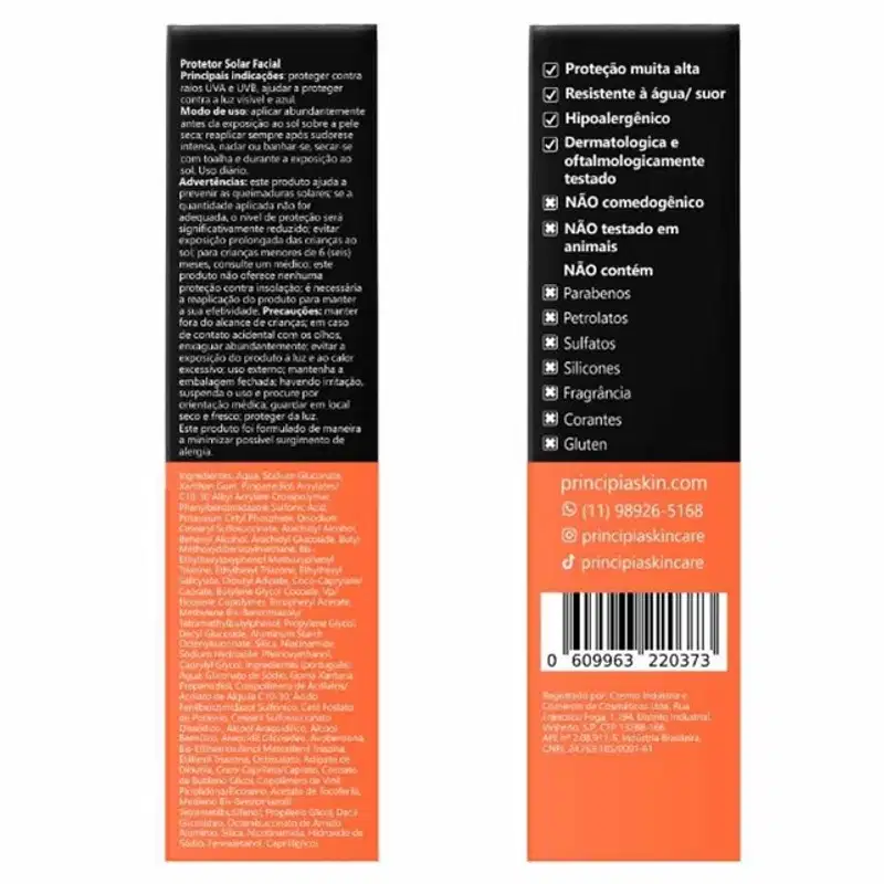 Produto dermatologicamente testado e livre de crueldade animal. Fórmula livre de parabenos, petrolatos, sulfatos, silicones, fragrâncias e glúten.