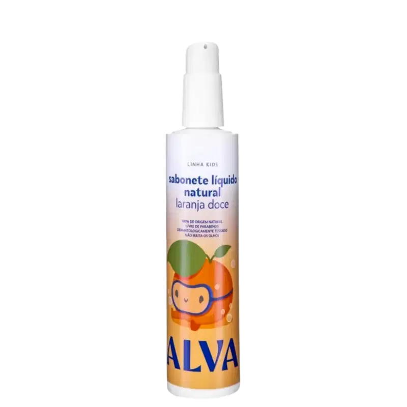 Alva Kids Laranja Doce - Sabonete Líquido Infantil 250ml