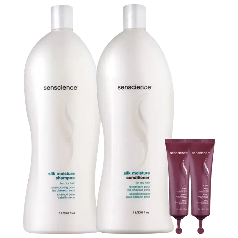 Kit Senscience Silk Moisture Salon + CPR (4 Produtos)