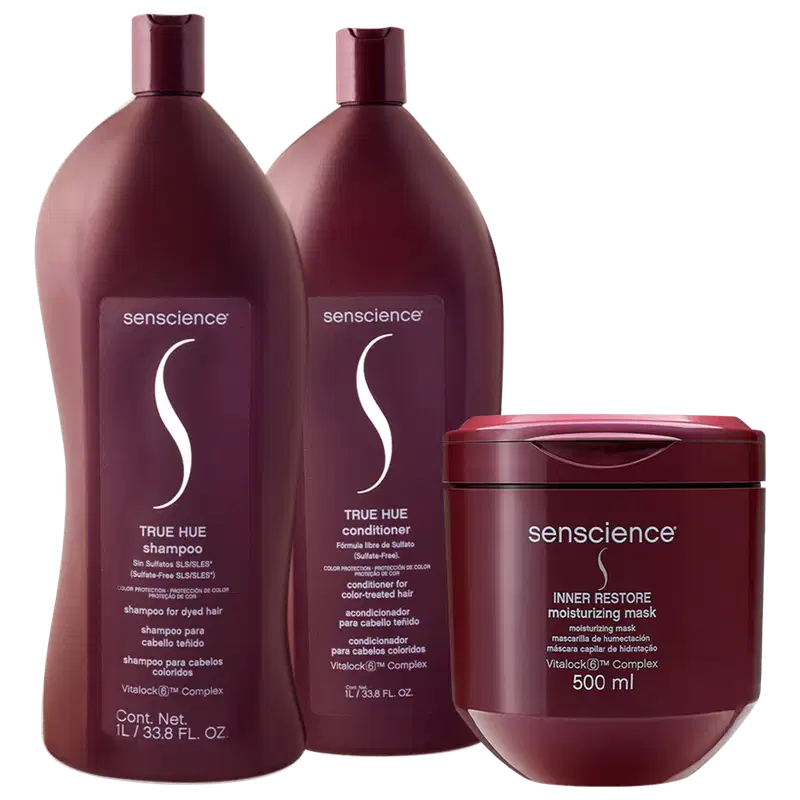 Kit Senscience True Hue Inner Restore Salon Total (3 produtos)