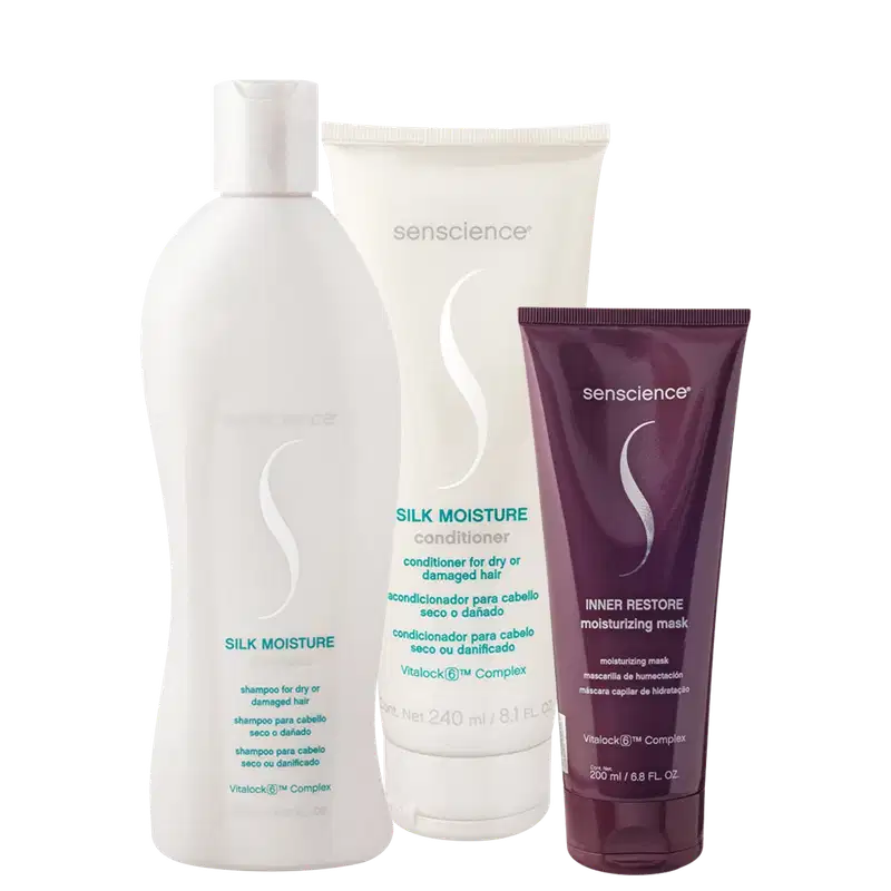 Kit Senscience Silk Moisture Inner Restore Home Care (3 produtos)