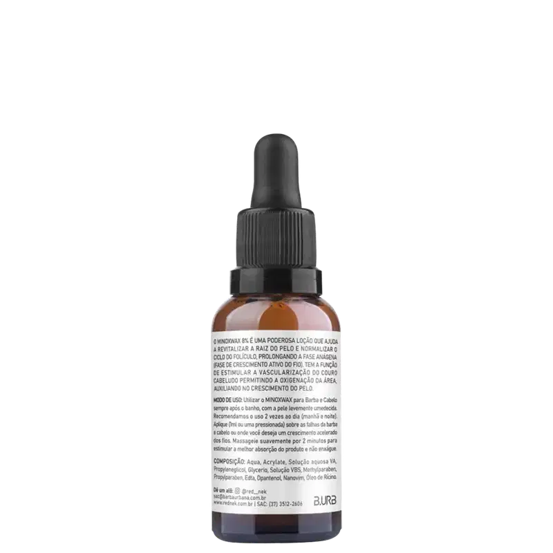 Kit Red Nek Minoxwax 8% Fator de Crescimento Barba e Cabelo (2 Produtos)