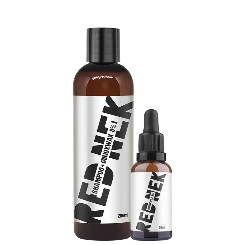Kit Red Nek Minoxwax 8% Fator de Crescimento Barba e Cabelo (2 Produtos)