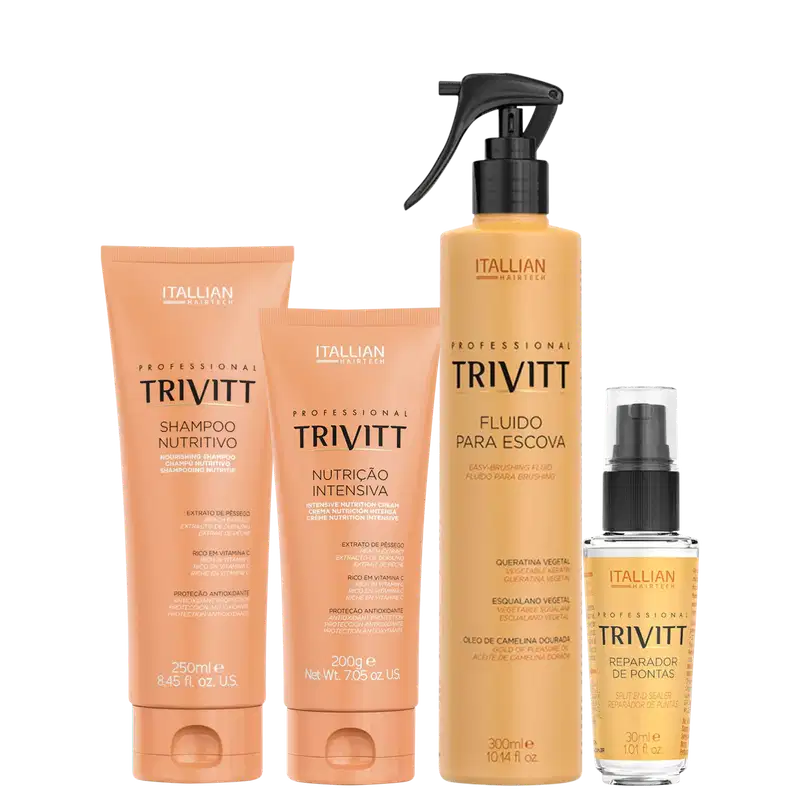 Kit Itallian Hairtech Trivitt Quarteto Power Care (4 Produtos)