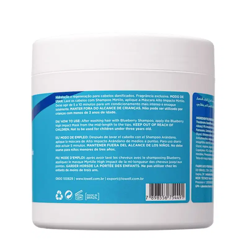 Kit Lowell Extrato de Mirtilo Tratamento Salão Duo (2 Produtos)