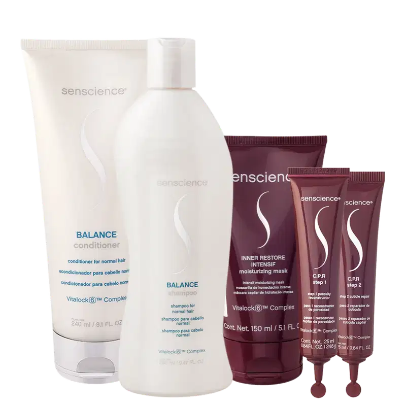 Kit Senscience Balance Intensif C.P.R. Home Care 150 Ampolas (5 produtos)