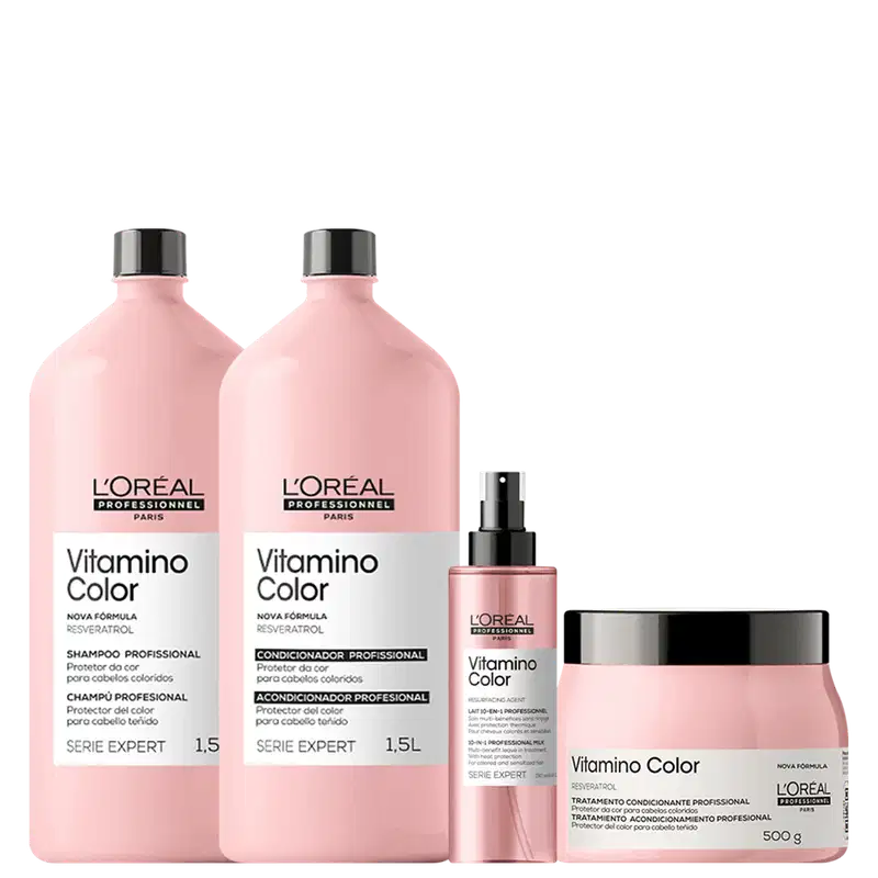 Kit L'Oréal Professionnel Vitamino Color Resveratrol Quarteto Salão (4 Produtos)