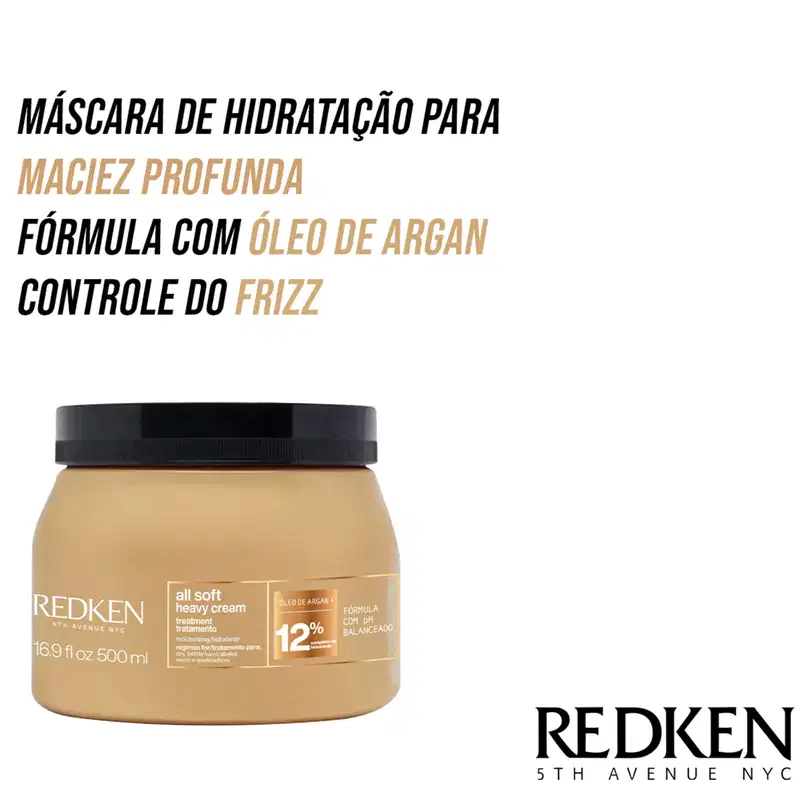 Kit Redken All Soft Máscara e Óleo Capilar (2 produtos)
