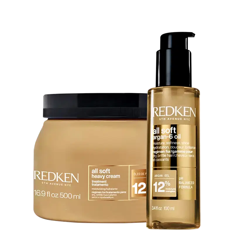 Kit Redken All Soft Máscara e Óleo Capilar (2 produtos)