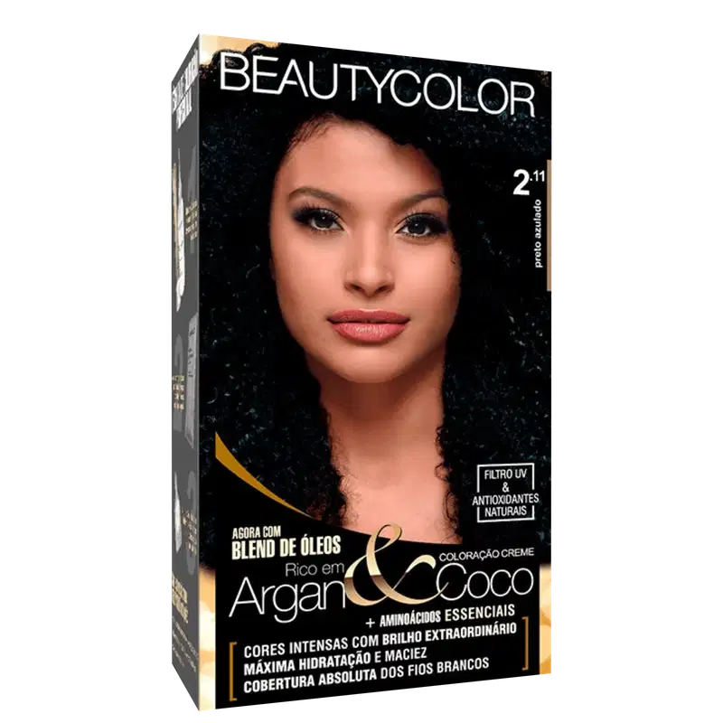 BeautyColor 2.11 Preto Azulado - Coloração Permanente