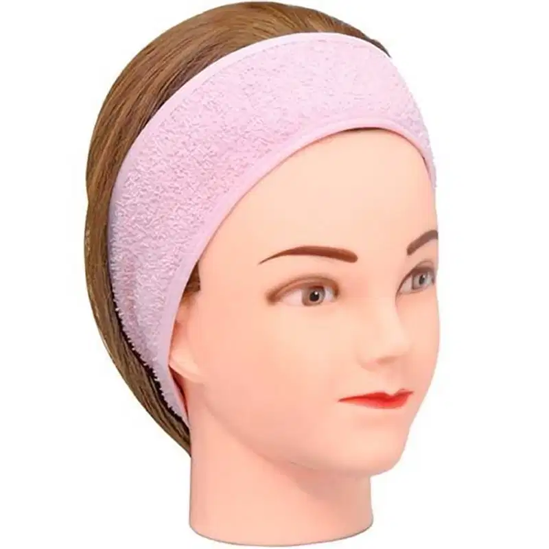 Santa Clara com Velcro Rosa - Faixa Atoalhada para Cabelo