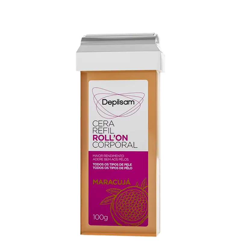 Depilsam Maracujá Refil - Cera Depilatória Roll-On 100g