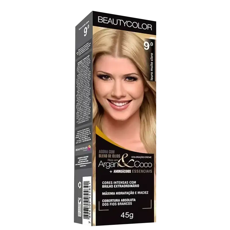 BeautyColor Argan & Coco 9.0 Louro Muito Claro - Coloração Permanente 45g
