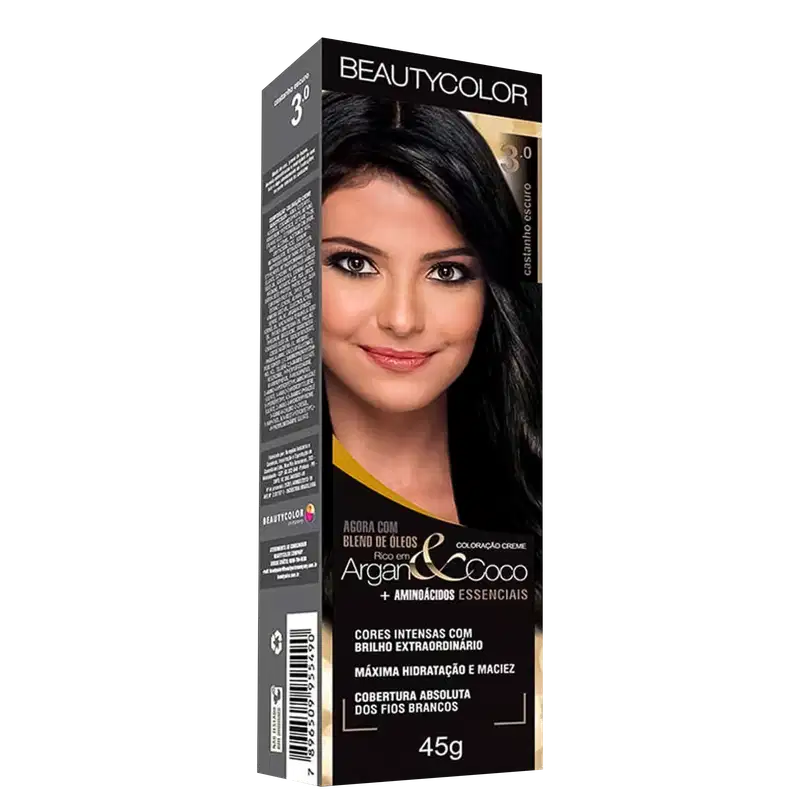 BeautyColor Argan & Coco 3.0 Castanho Escuro - Coloração Permanente 45g